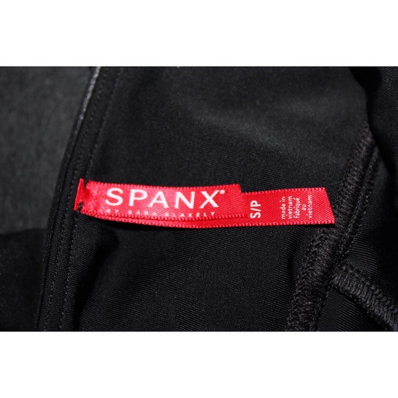 Women's Spanx Black Faux Leather Athletic Full Length Leggings Yoga Pants Size S - Picture 3 of 7